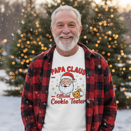 Papa Claus – Official Cookie Tester | Funny Christ Tシャツ