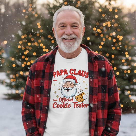 Papa Claus – Official Cookie Tester | Funny Christ Tシャツ