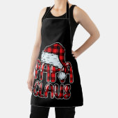 Papa Claus Santa Hat Red Buffalo Plaid Christmas エプロン (インサイチュ)