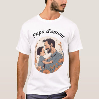 Papa d'amour tシャツ
