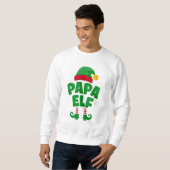 Papa Elf Christmas Family Pajama Design スウェットシャツ (正面フル)