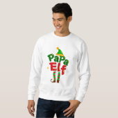Papa Elf Christmas Family Pajama Design スウェットシャツ (正面フル)