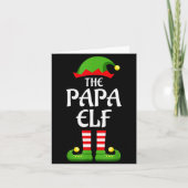 Papa Elf Family Matching Group Christmas Dad  カード (正面)