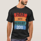 Papa Est 威厳がある 2011おじいちゃん誇りを持ったの最高のパパ伝説 Tシャツ (正面)