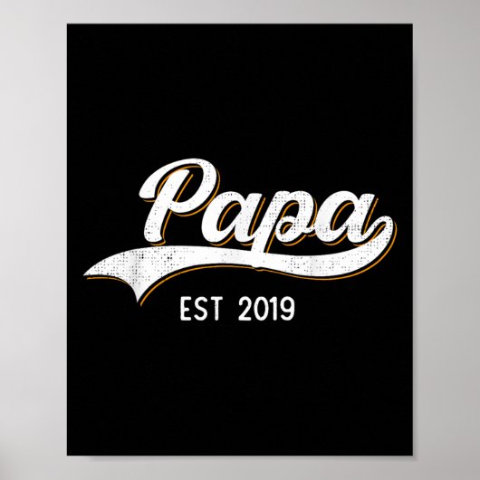 Papa Est 2019 Soon To Be Grandpa To Be Announcemen ポスター (正面)