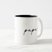 Papa Est 20XX Personalized Father's Day Gift Mug ツートーンマグカップ (正面右)
