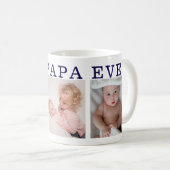 Papa Ever最高の - 3カスタム-Photo Collage Coffee Mug コーヒーマグカップ (正面右)