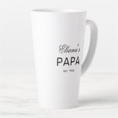 Papa Gift Latte Mug With Custom Text Design カフェラテマグ (右アングル)