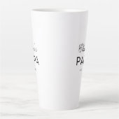 Papa Gift Latte Mug With Custom Text Design カフェラテマグ (正面)