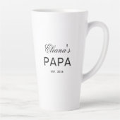 Papa Gift Latte Mug With Custom Text Design カフェラテマグ (右)