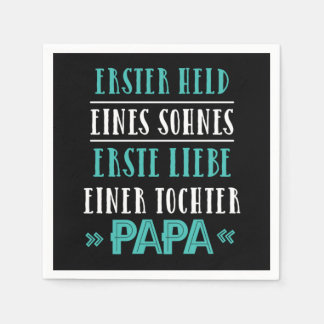 Papa Held Vater Vatertag Vaterschaft Geschenk スタンダードカクテルナプキン