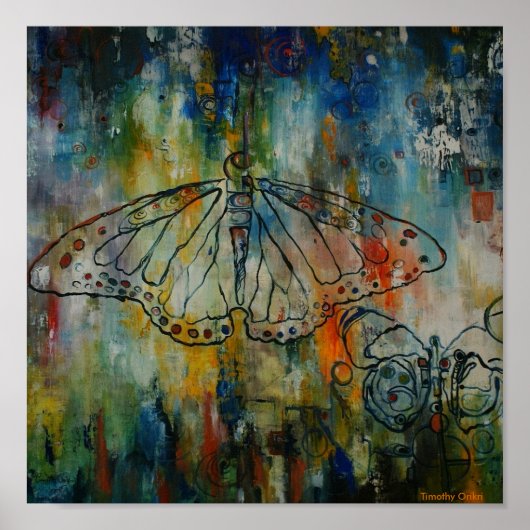 Papa & I Butterfly Canvas Print ポスター (正面)