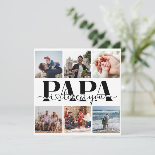 Papa I Love Youフォトコラージュカスタム写真 (スタンド正面)