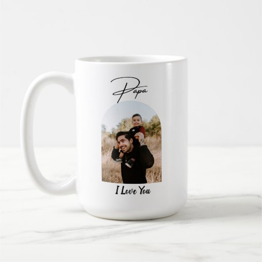 Papa I Love You写真 コーヒーマグカップ (左)