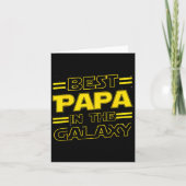 Papa In The Galaxy Funny Fathers Day Gift For Men  カード (正面)