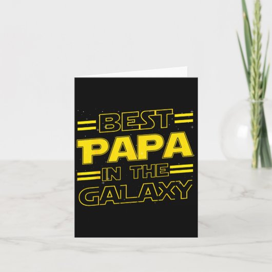 Papa In The Galaxy Funny Fathers Day Gift For Men  カード (正面)