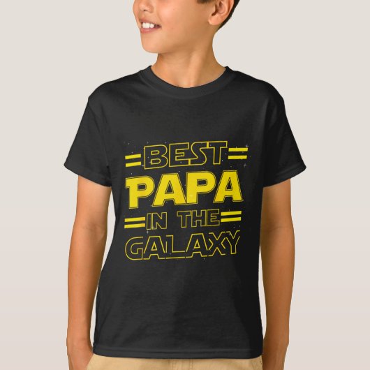Papa In The Galaxy Funny Fathers Day Gift For Men  Tシャツ (正面)