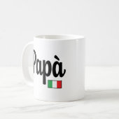 Papà Italian Flag Mug - Father Dad コーヒーマグカップ (正面左)