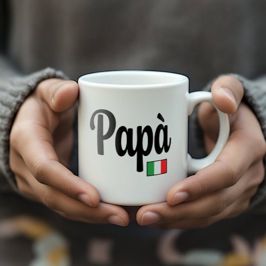 Papà Italian Flag Mug - Father Dad コーヒーマグカップ