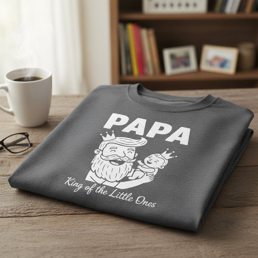 Papa King of the Little Ones, Dad & Baby  Tシャツ