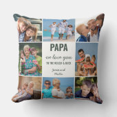 Papa Love you to the Rough and Back 8フォトグリーン クッション (正面)