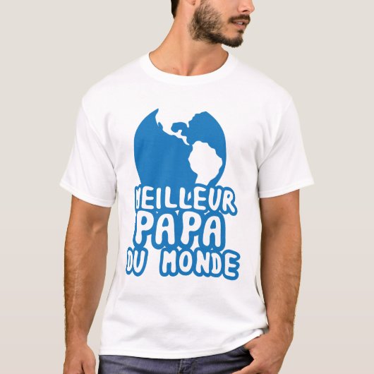 papa_meilleur_du_monde_planete_terre_2302 tシャツ (正面)