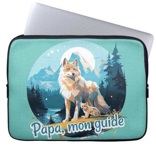 Papa, mon guide ラップトップスリーブ (正面)