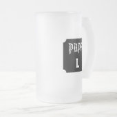 Papa Monogramme personnalisable フロストグラスビールジョッキ (正面右)