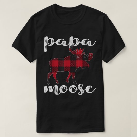Papa Moose Buffalo Plaid Family Christmas Tシャツ (デザイン正面)