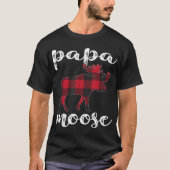 Papa Moose Buffalo Plaid Family Christmas Tシャツ (正面)