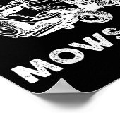 Papa Mows Funny Lawn Mower Father's Day Grandpa  ポスター (角)