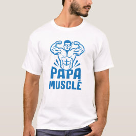 papa_muscle_bodybuilder_heros_logo_0 tシャツ