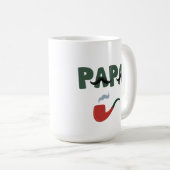 Papa mustache funny fathers day  コーヒーマグカップ (正面右)