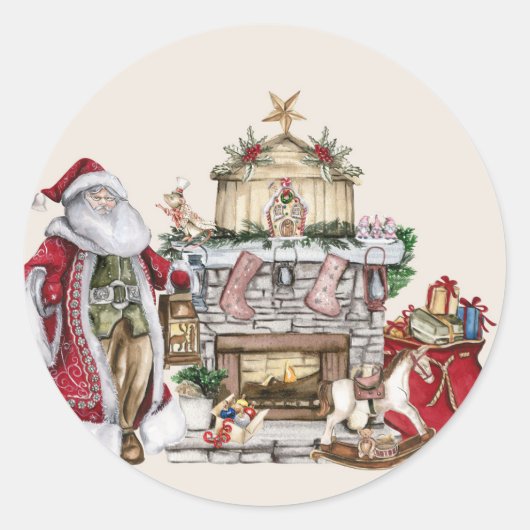 papa noel ラウンドシール (正面)