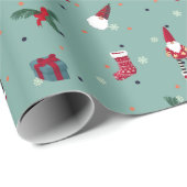Papa Noel, calcetines navideños y regalos ラッピングペーパー (ロールコーナー)