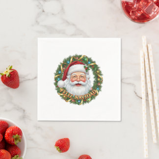 Papá Noel Servilleta de papel スタンダードカクテルナプキン
