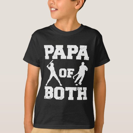 Papa Of Both Funny Sell Hockey Papa  Tシャツ (正面)