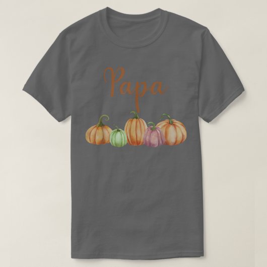 Papa of Little Pumpkin First Birthday Autumn Pumpk Tシャツ (デザイン正面)