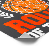 Papa Of Rookie 1st Basketball Bday Theme Matching  ポスター (角)