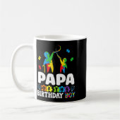 Papa Of The Birthday Boy Autism Awareness Support  コーヒーマグカップ (左)