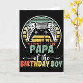 Papa Of The Birthday Boy Video Gamer Matching Fami カード (黄色い花)