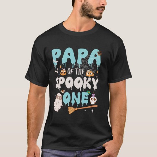 Papa of the One 不気味 Boy 1st Birthday Halloween Tシャツ (正面)