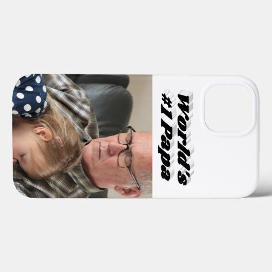 Papa photo with black text  iPhone case Case-Mate iPhoneケース (裏面 (横))