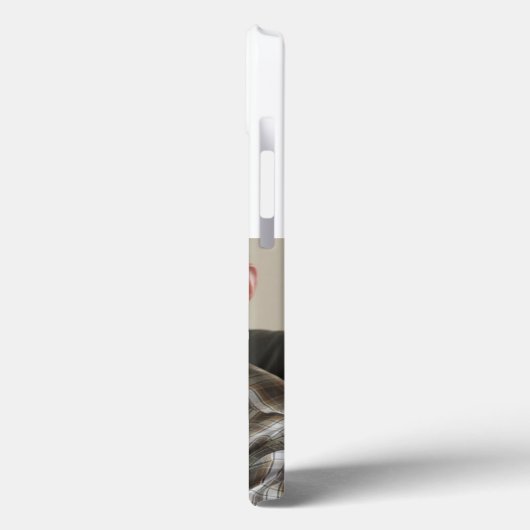 Papa photo with sea blue text  Case-Mate iPhoneケース (裏面 / 左)