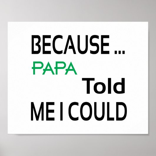 Papa Poster (標準写真フレームサイズ) ポスター (正面)