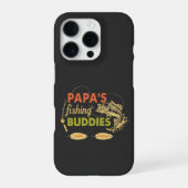 Papa’s Fishing Buddies Personalized grandkids Name iPhoneケース (裏面)