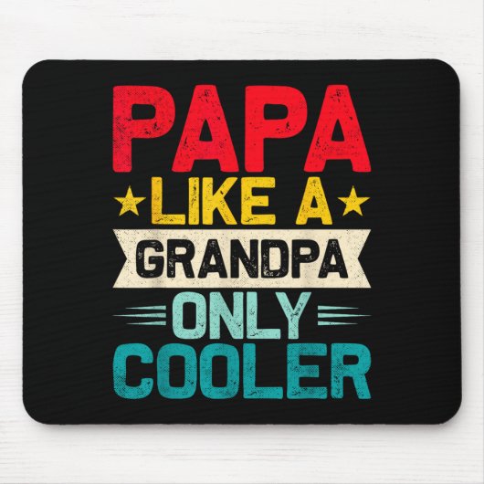 Papa Shirts For Men Grandpa Fathers Day Papa From  マウスパッド (正面)