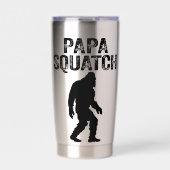 Papa Squatch Funny Bigfoot - Father's Day Gift 保温保冷タンブラー (正面)