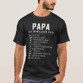 Papa Text Slang & Acronyms Translation Guide For D Tシャツ (正面)