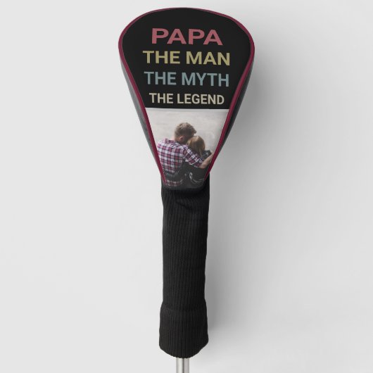 PAPA The Man The Myth The Legend ゴルフヘッドカバー (正面)